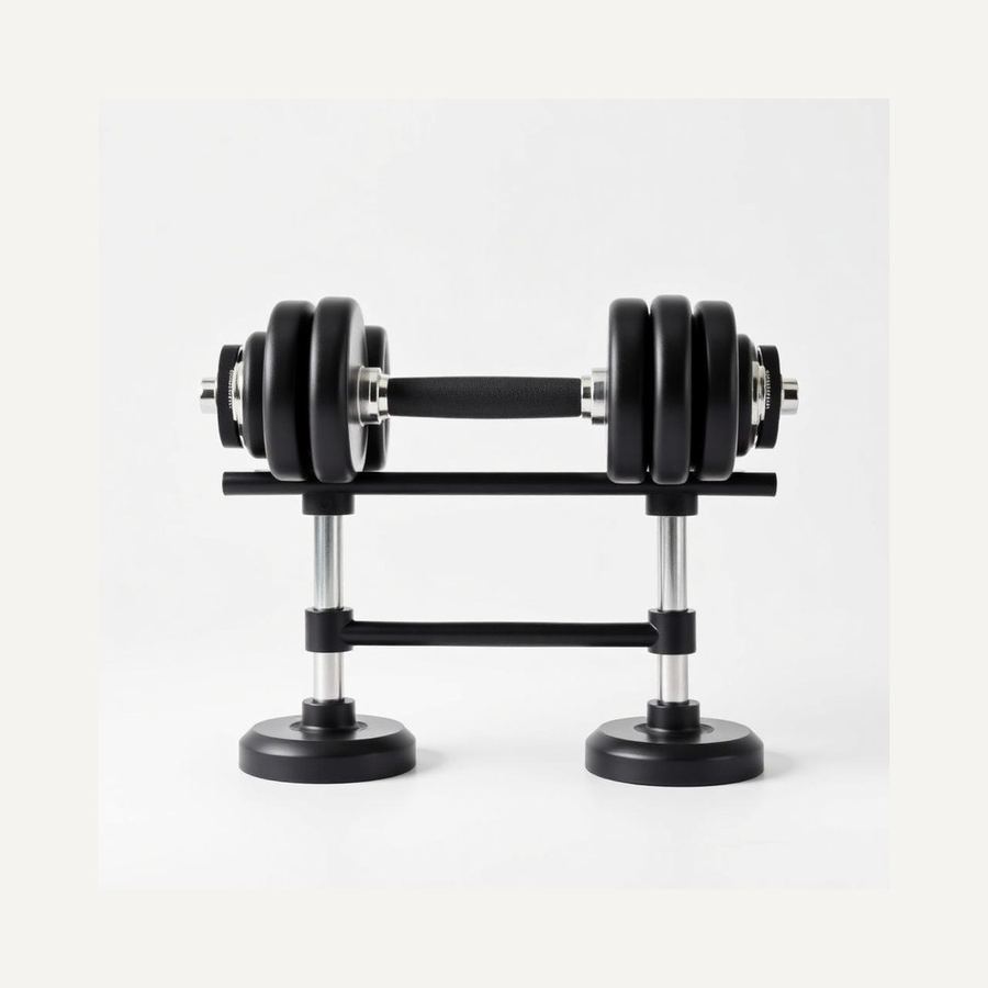Adjustable Dumbbells — In packaging