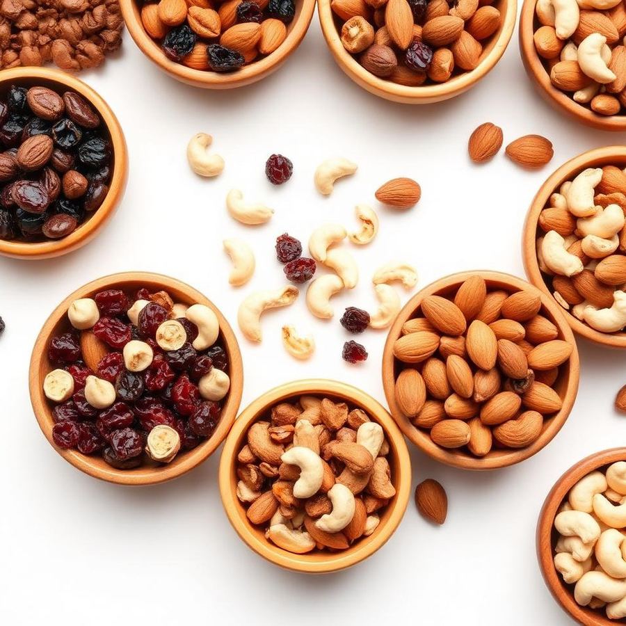 Assorted Dry Fruits — Side view