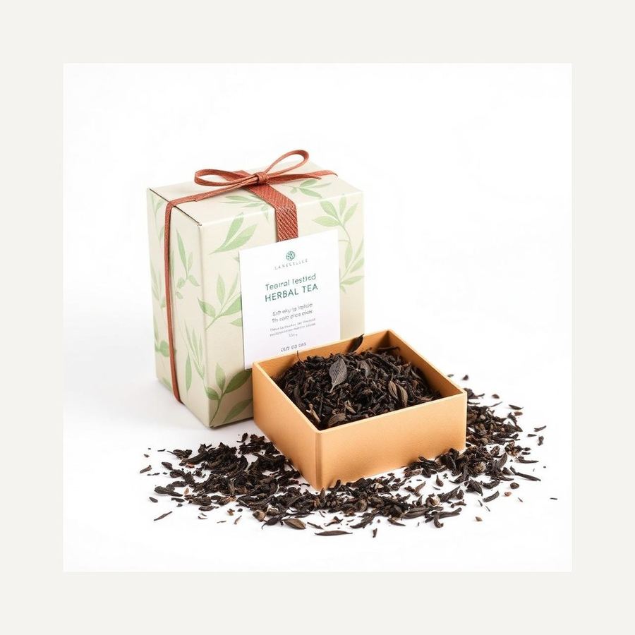 Herbal Tea Box — In packaging