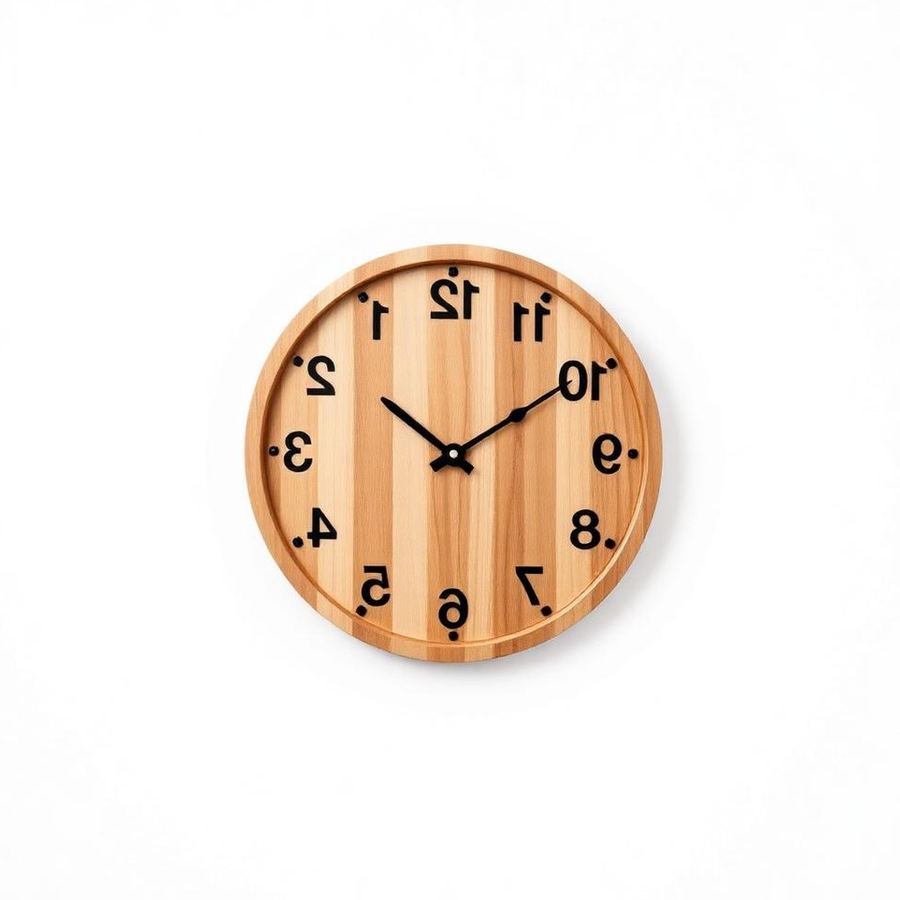 Wooden Wall Clock — Side view