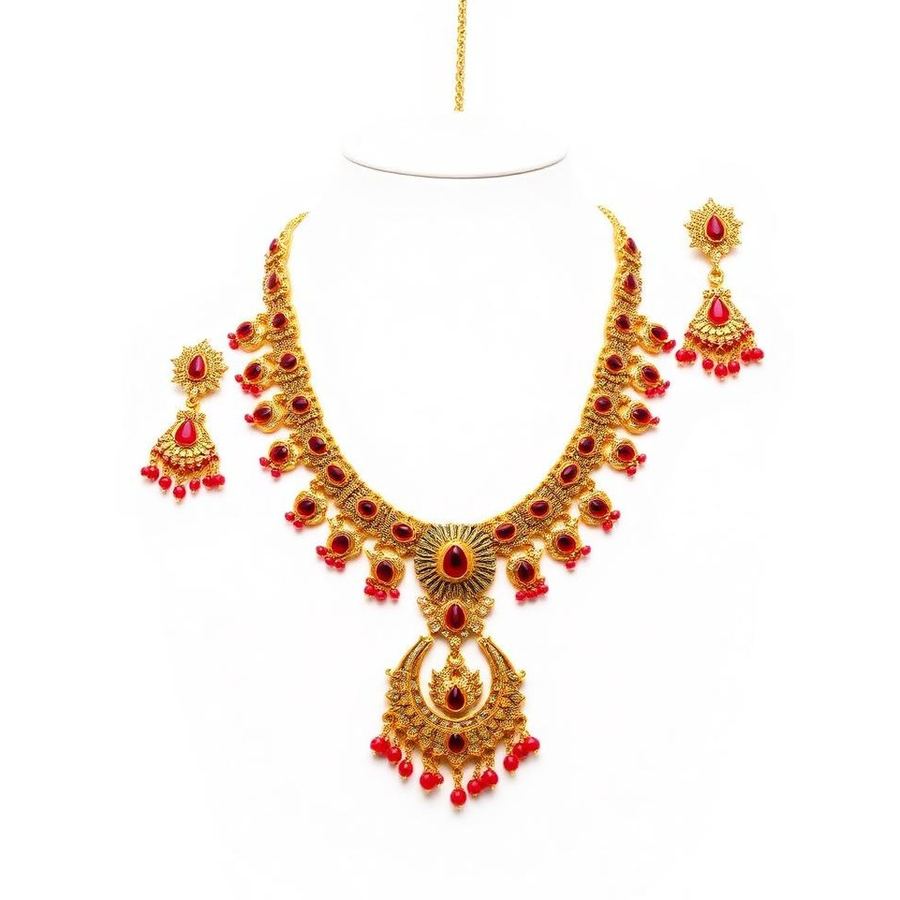 Bridal Jewellery Set — Side view