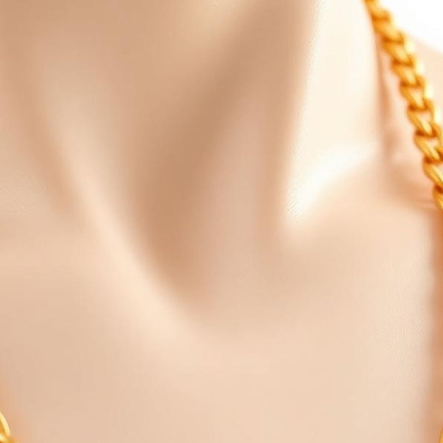 Gold Chain Necklace — Close-up detail