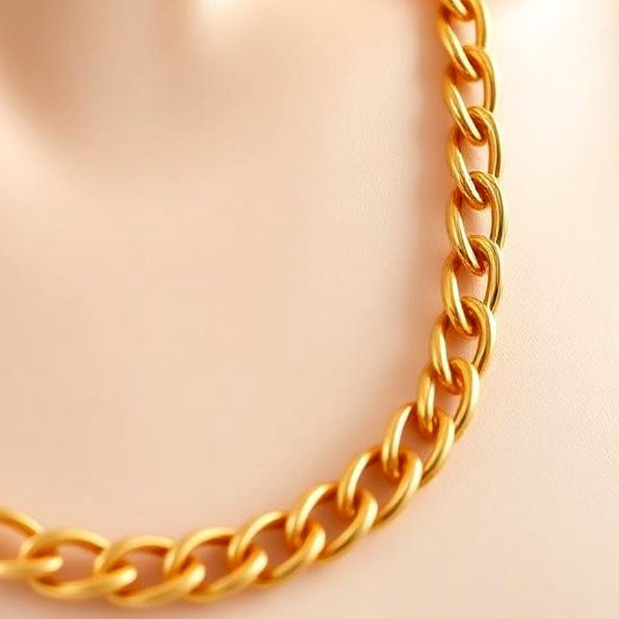 Gold Chain Necklace — Macro detail