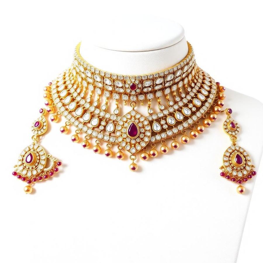 Kundan Choker Set — Side view