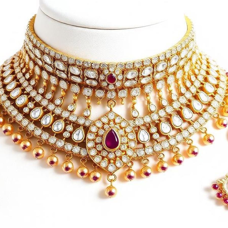 Kundan Choker Set — Close-up detail