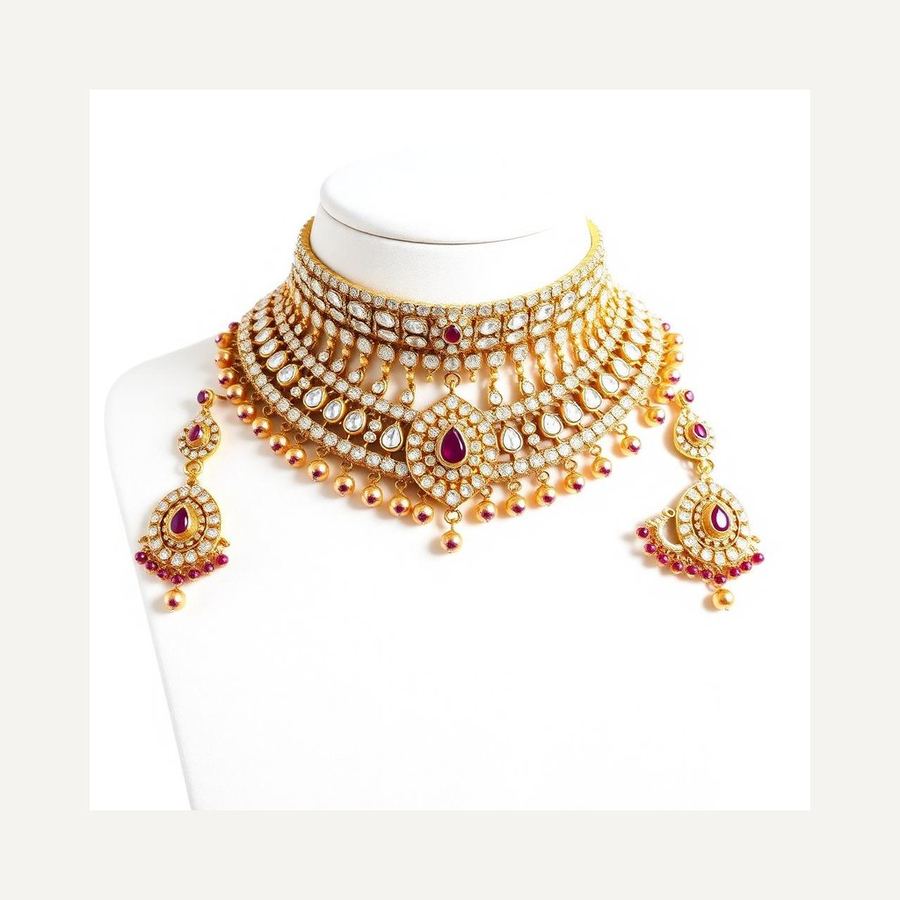 Kundan Choker Set — In packaging