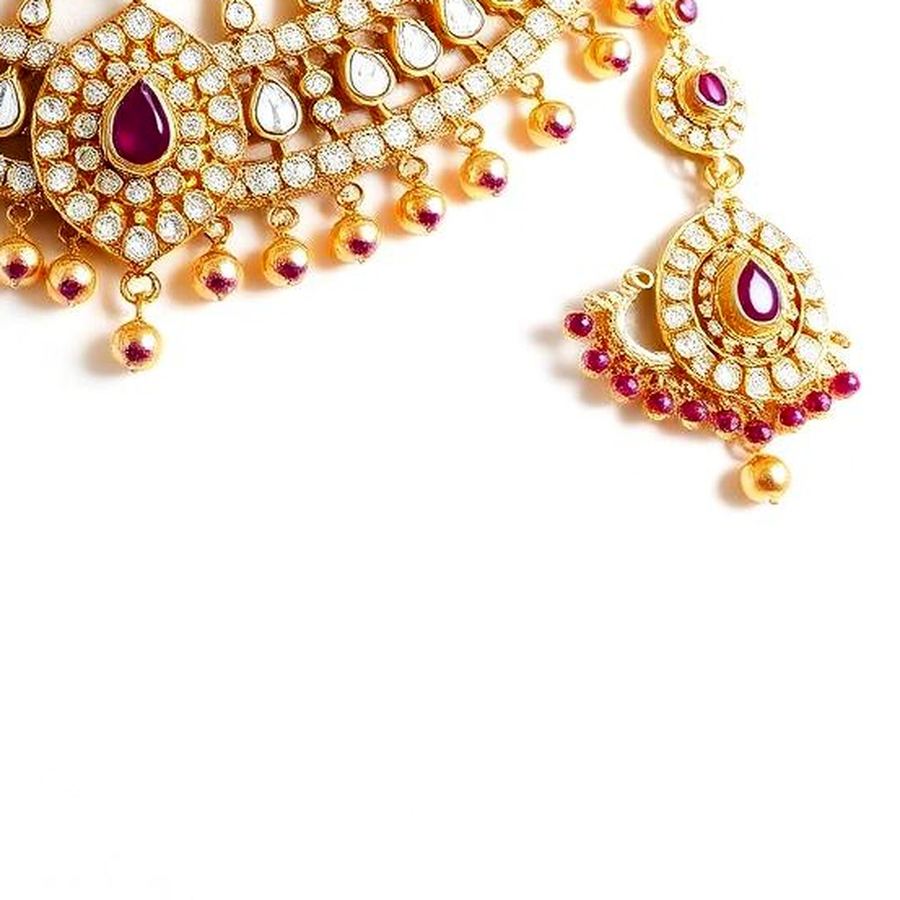 Kundan Choker Set — Macro detail