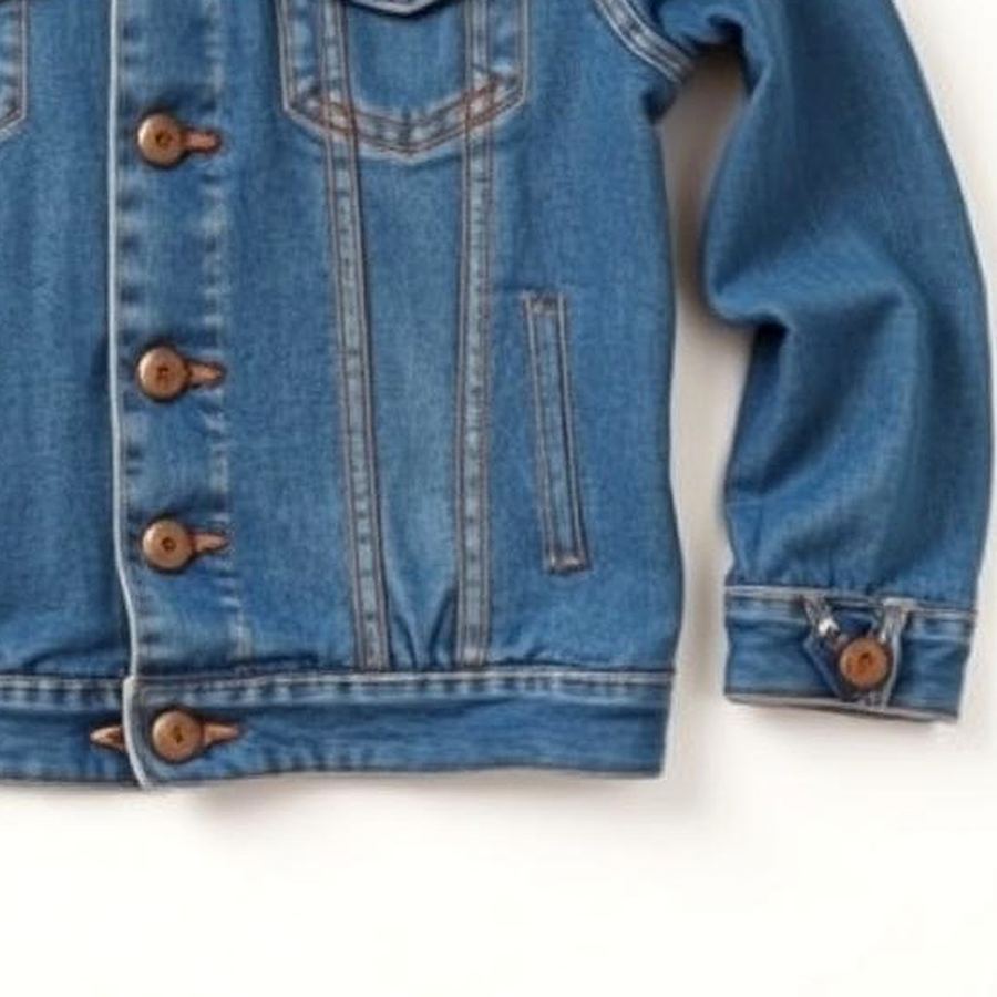 Kids Denim Jacket — Macro detail