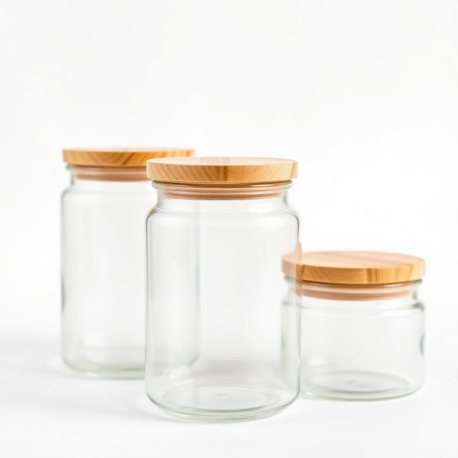 Glass Storage Jars — Side view