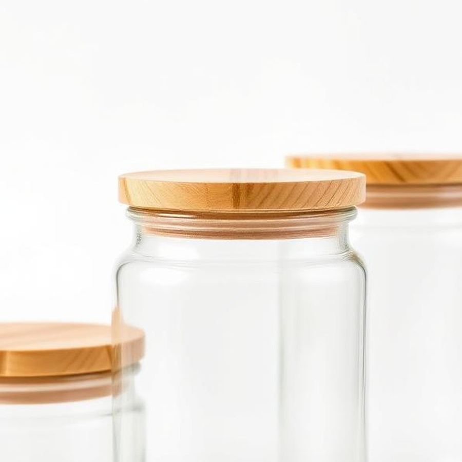 Glass Storage Jars — Close-up detail