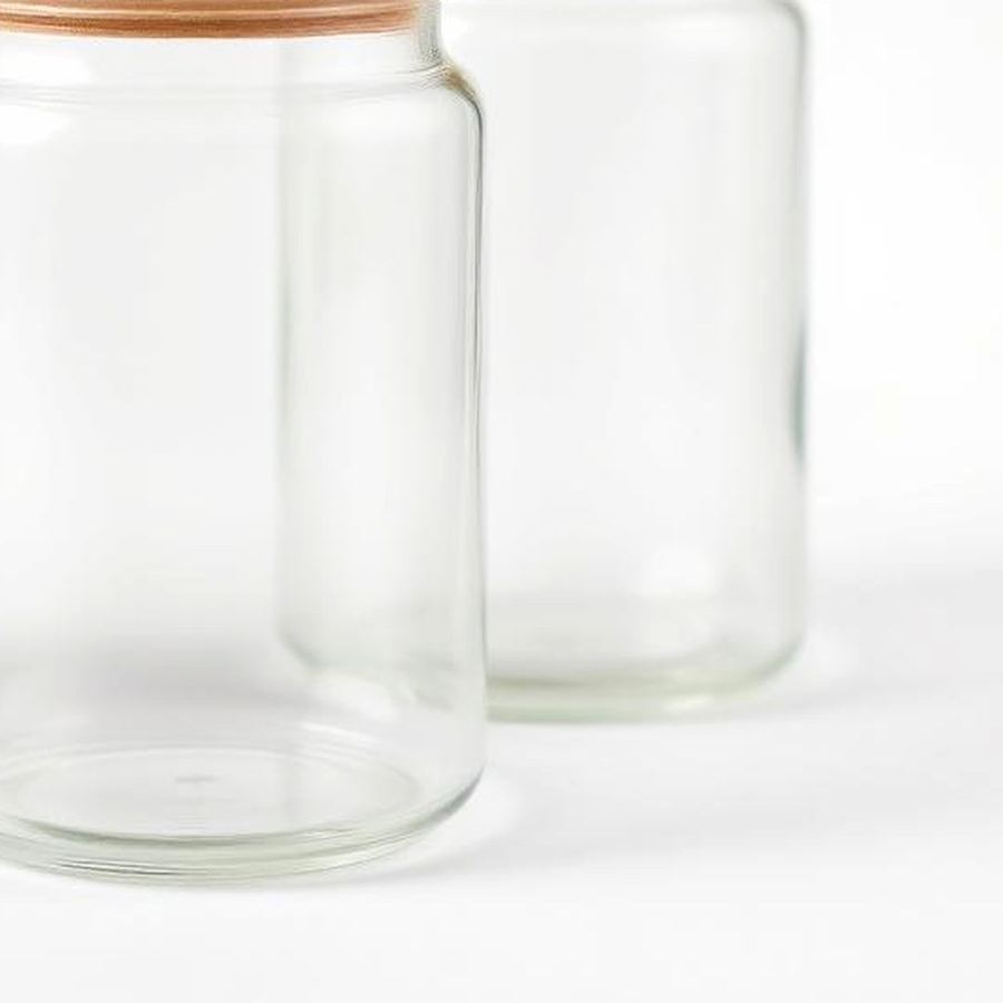 Glass Storage Jars — Macro detail