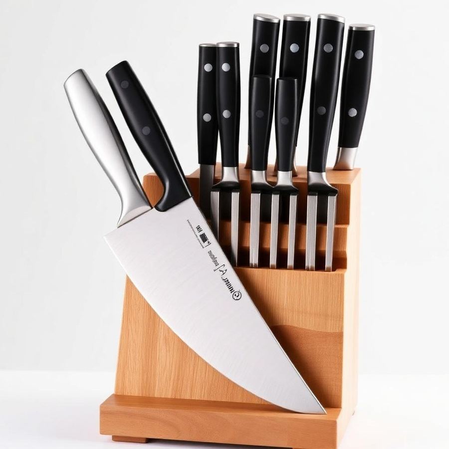Chef Knife Set — Side view