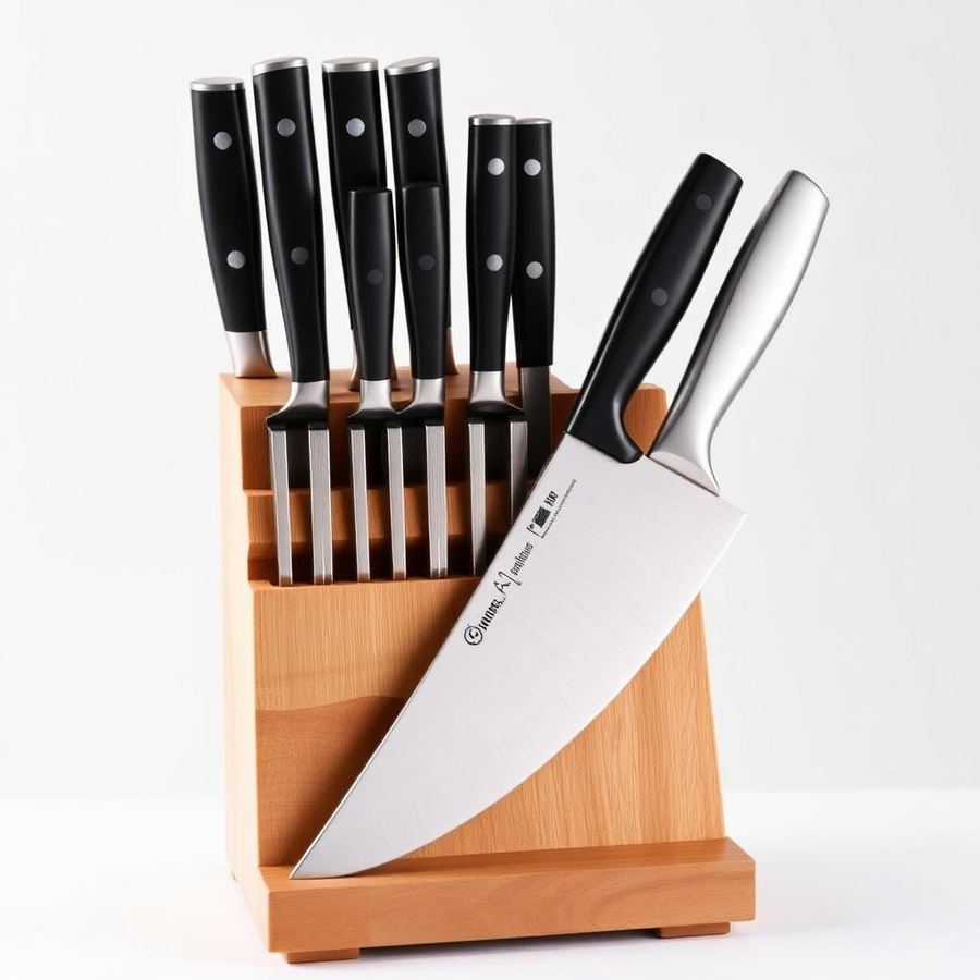 Chef Knife Set — Front view
