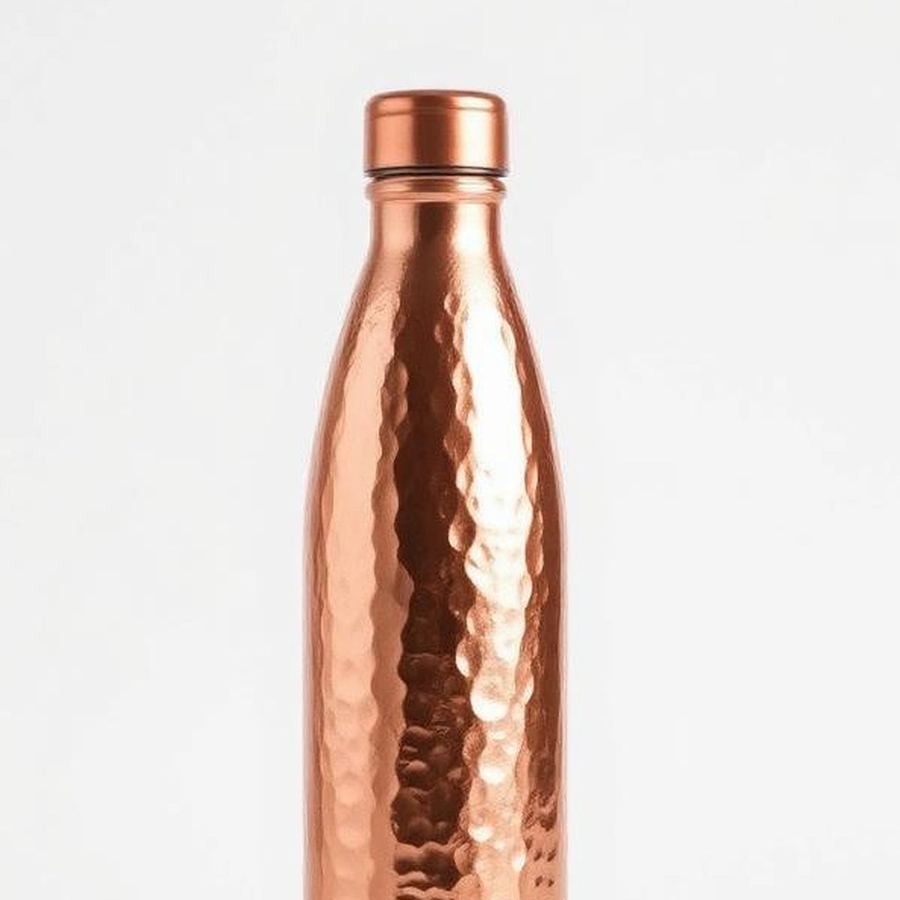 Copper Water Bottle — Close-up detail