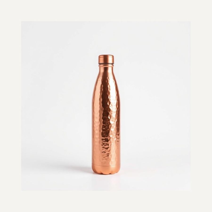 Copper Water Bottle — In packaging