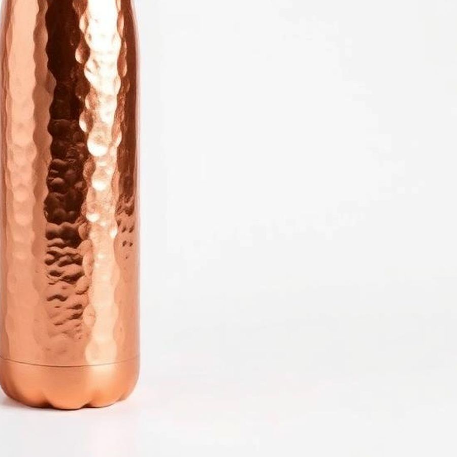 Copper Water Bottle — Macro detail
