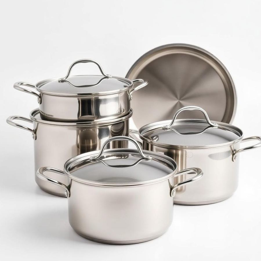 Stainless Cookware — Side view