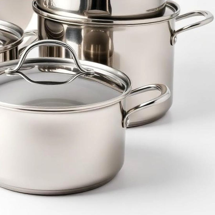 Stainless Cookware — Macro detail