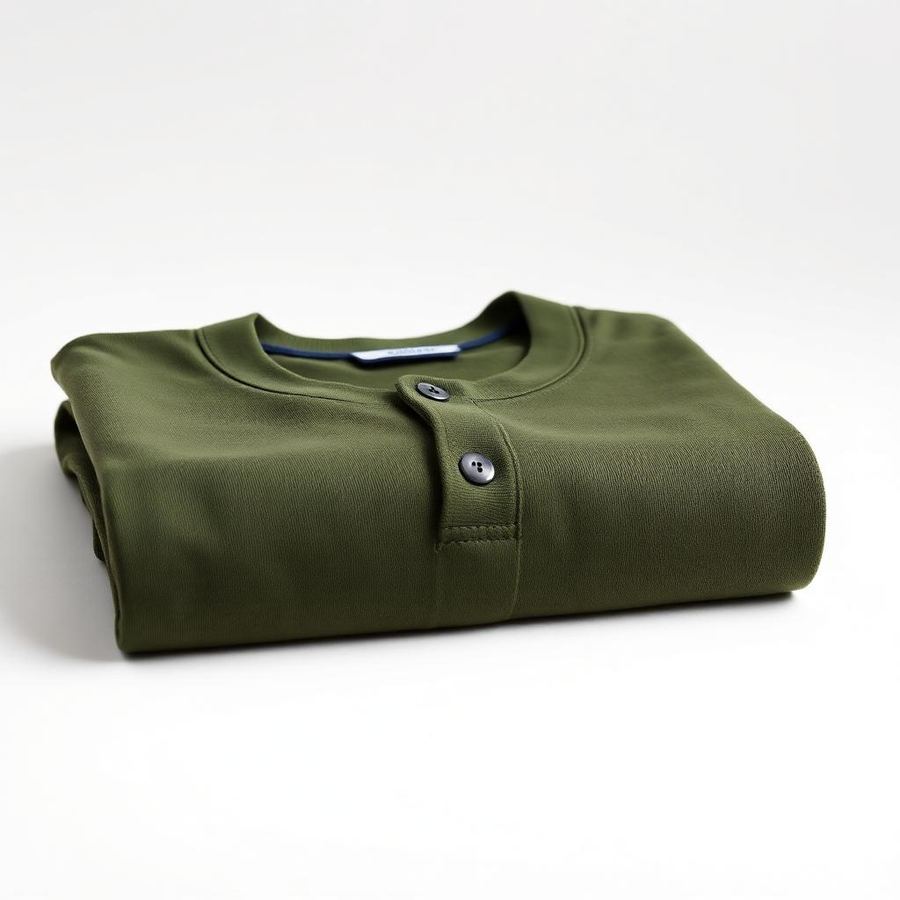 Cotton Henley — Front view