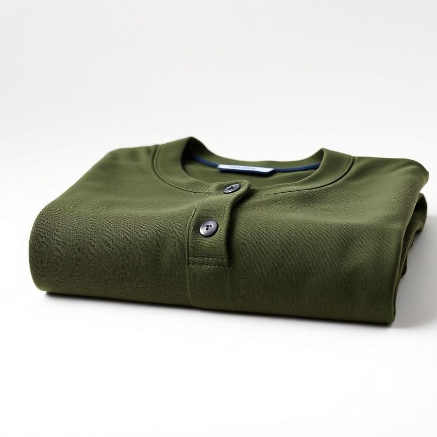 Cotton Henley — Side view