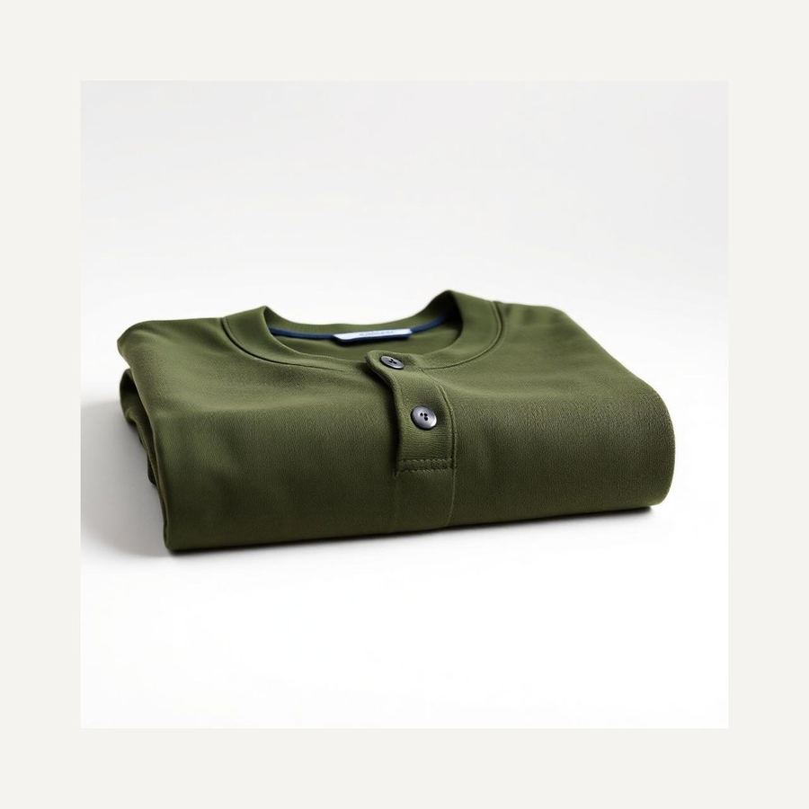 Cotton Henley — In packaging