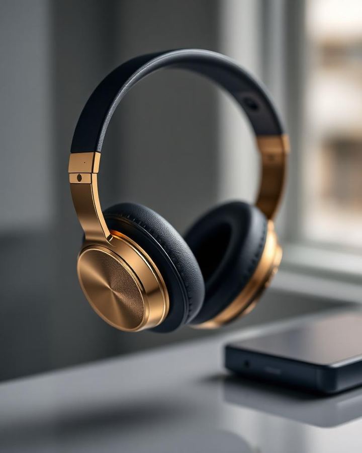 Wireless Gold Headphones