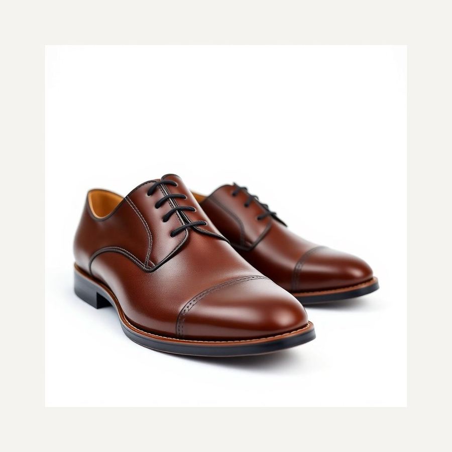 Oxford Leather Shoes — In packaging