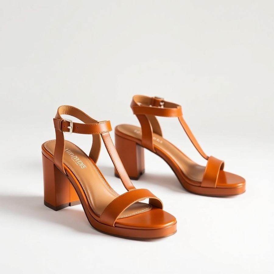 Block Heel Sandals — Front view