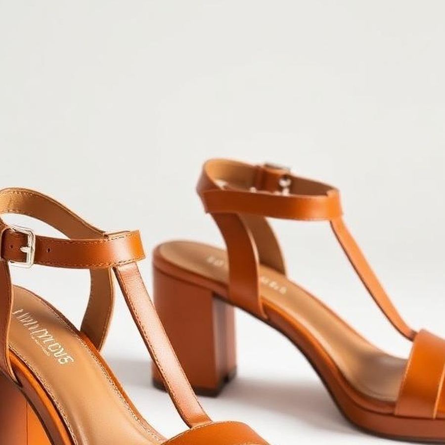 Block Heel Sandals — Close-up detail