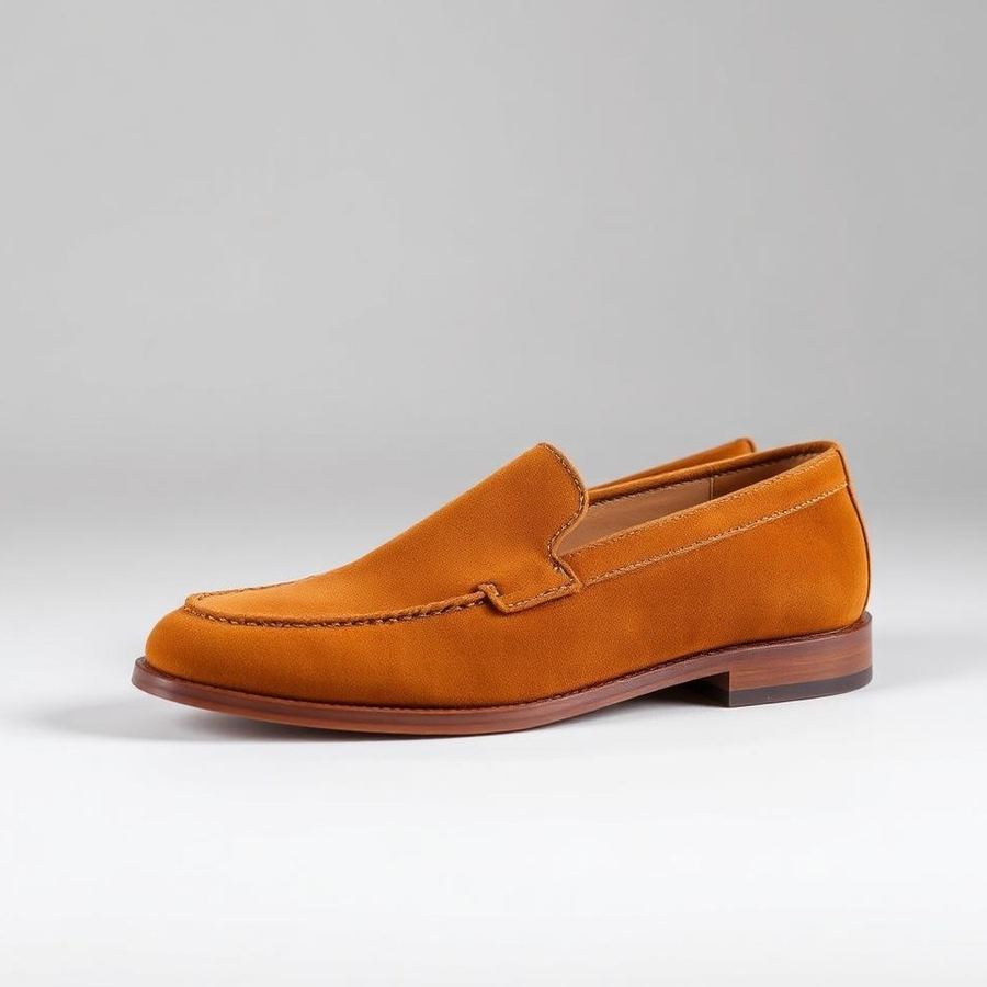 Suede Loafers — Side view