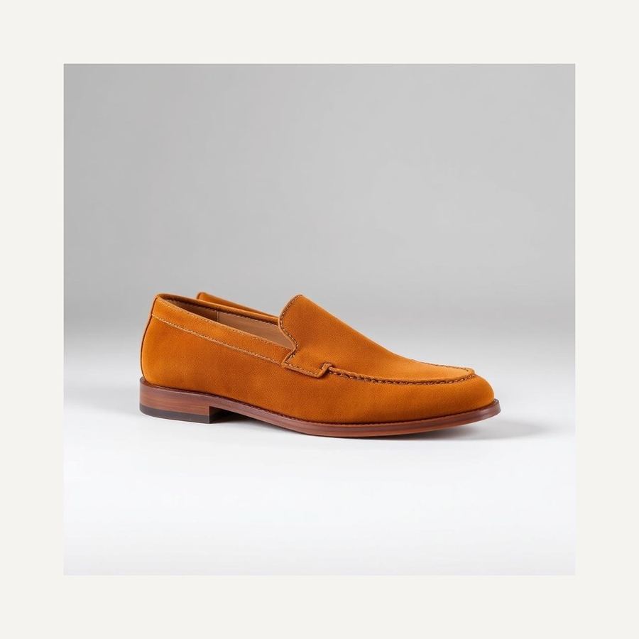 Suede Loafers — In packaging