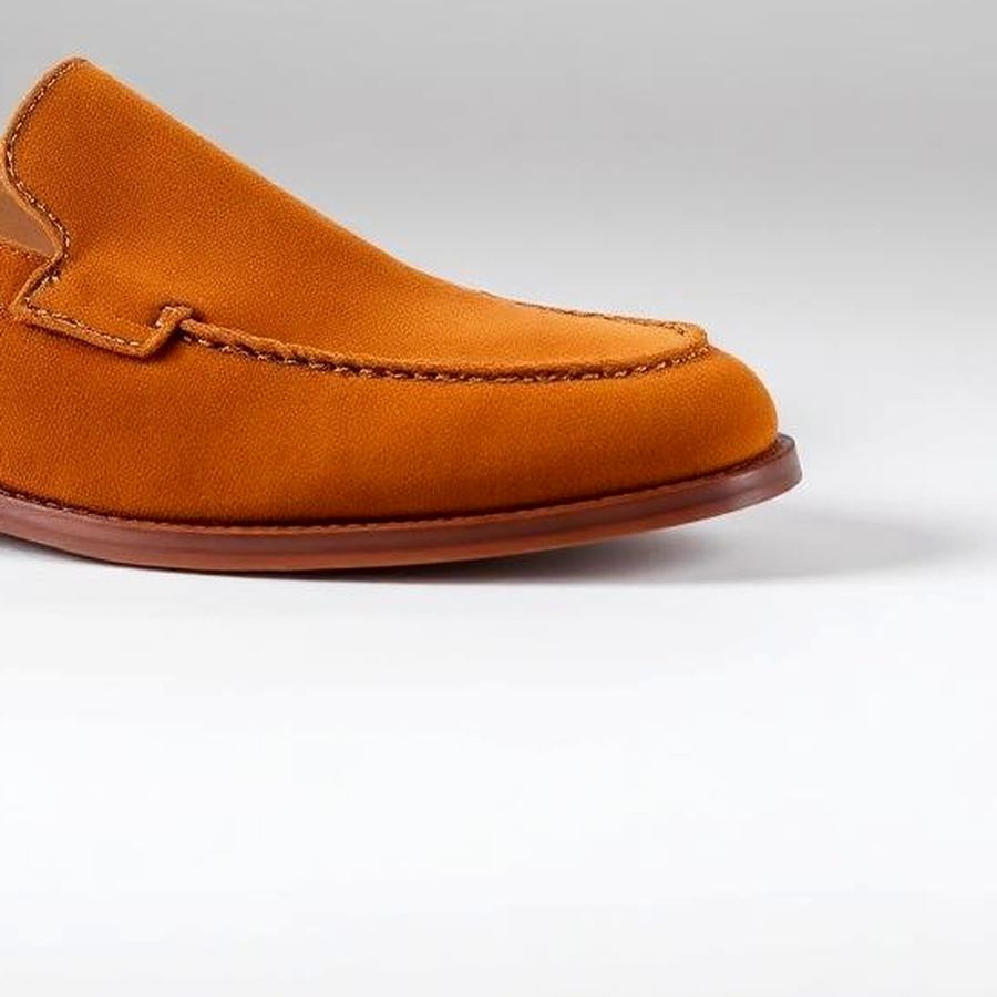 Suede Loafers — Macro detail