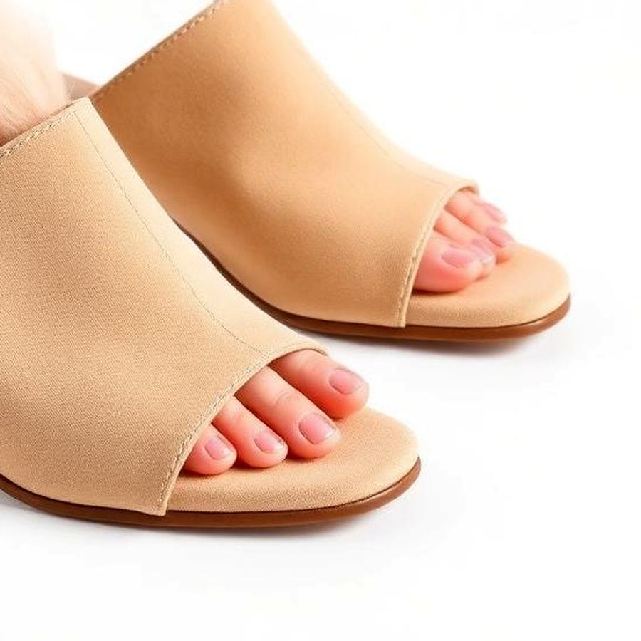 Heeled Mules — Macro detail