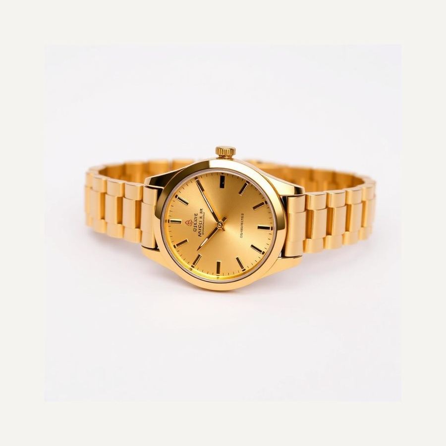 Luxury Gold Watch — In packaging