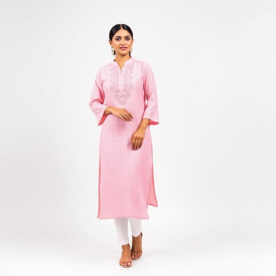 Chikankari Kurta Set — Side view