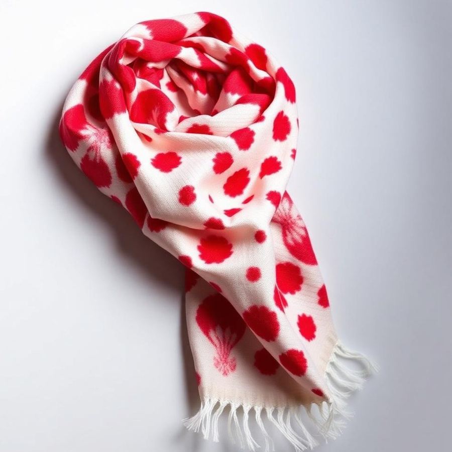 Bandhani Scarf — Side view