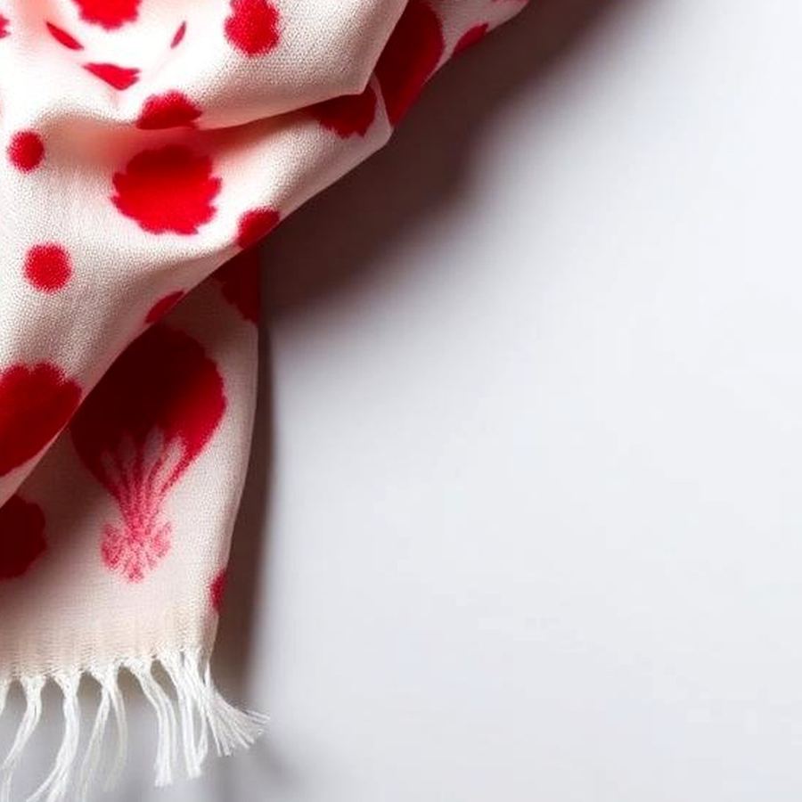 Bandhani Scarf — Macro detail
