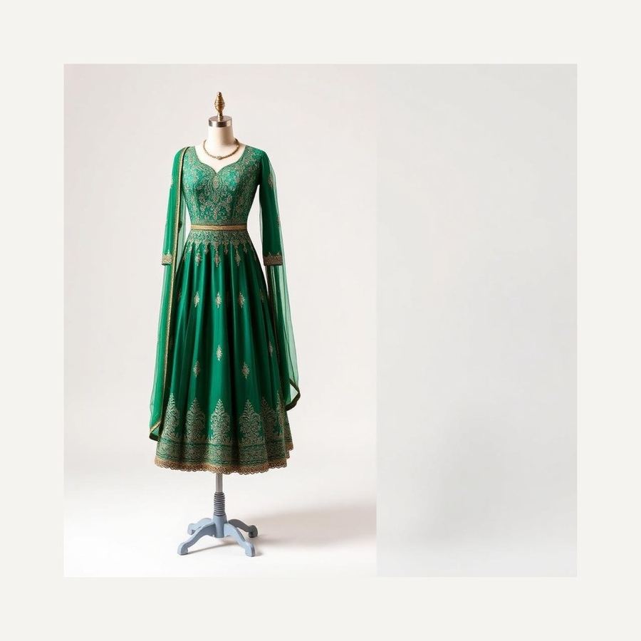 Anarkali Gown — In packaging