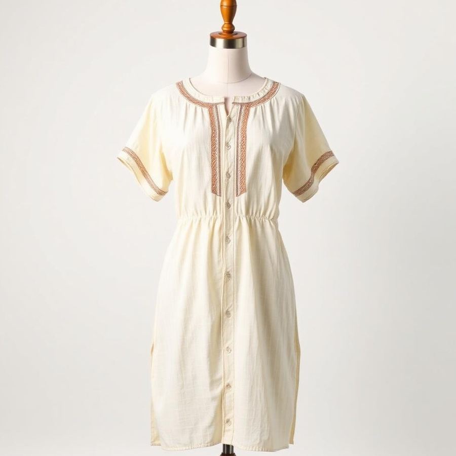 Handloom Cotton Dress — Side view