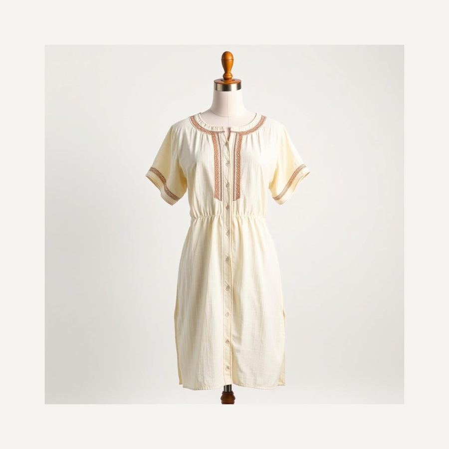 Handloom Cotton Dress — In packaging