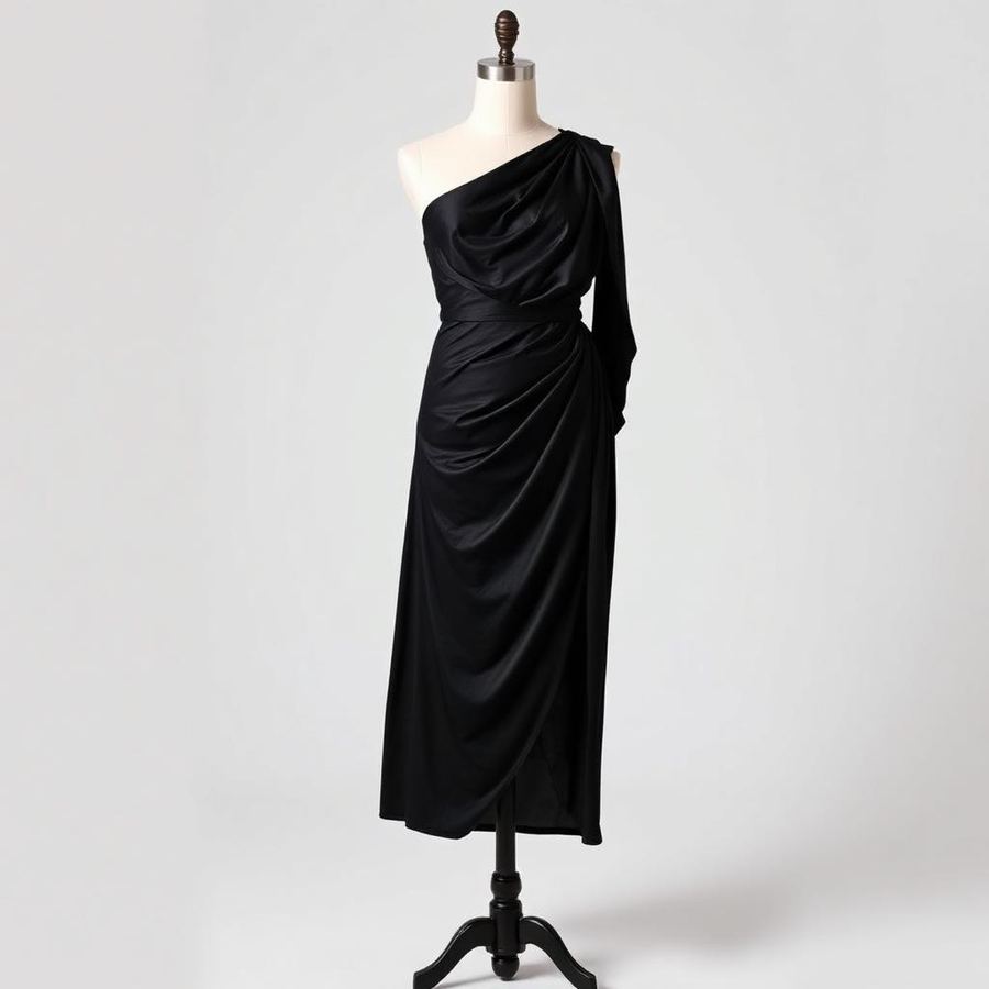 Draped Midi Dress