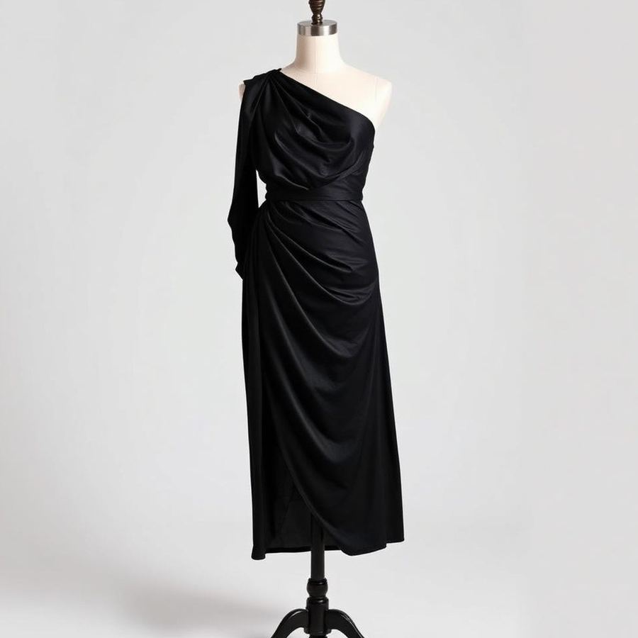 Draped Midi Dress — Side view