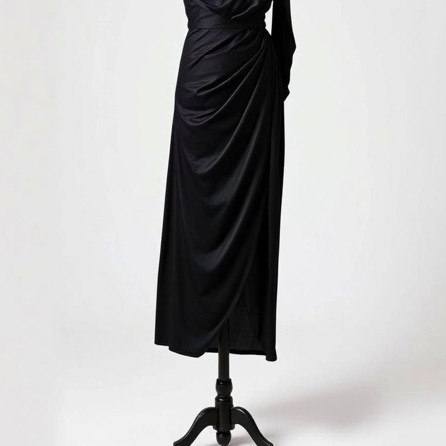 Draped Midi Dress — Lifestyle